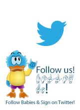 image of twitter bird, follow us on twitter