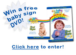 picture of baby sign language dvd and book set with toddler girl in pink clothing with hands clasped