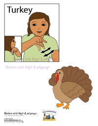 Baby sign language | sign for turkey