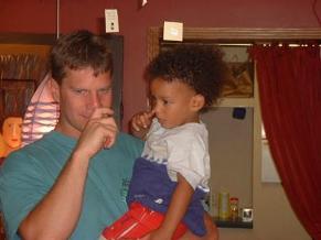 fathers dads use using toddler baby sign language picture