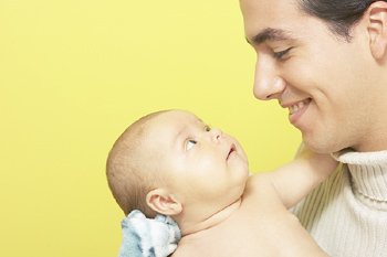 fathers dads use using toddler baby sign language picture