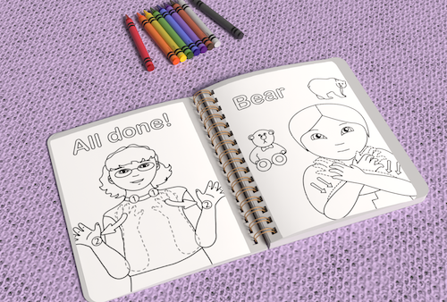 example pages from coloring book