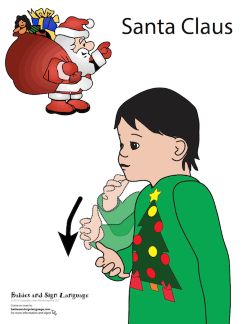 Santa in asl american sign language