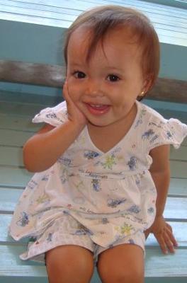 My daughter using toddler (baby) sign language