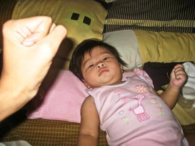 At her 5th month - mastered the sign for milk